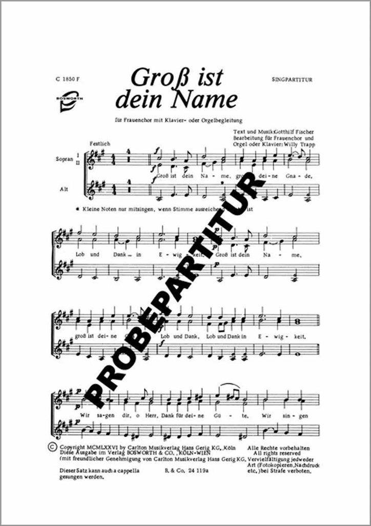 Groß ist dein Name